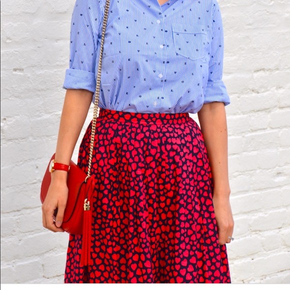 J. Crew Factory Dresses & Skirts - J. Crew Factory Heart Skirt Size 6